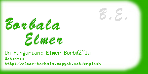 borbala elmer business card